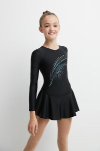 Shiny nylon figure skating dress