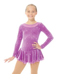Shiny velvet figure skating dress
