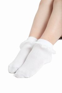 Socks with tulle at the ankle