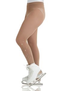 Figure skating tights adorned with Swarovski quality crystals