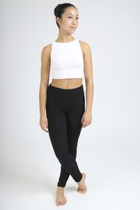 Legging with contrasting waistband