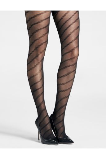 Dotted spiral motif tights