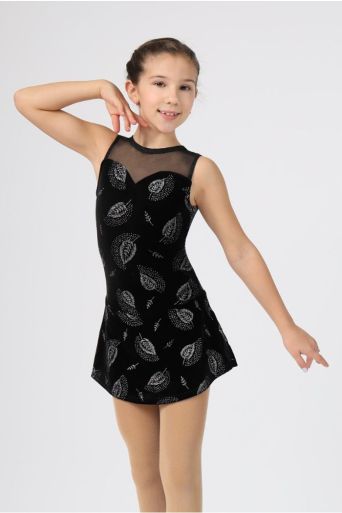 Sleeveless glitter velvet dress