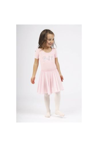 Essential short sleeves Leotard with glittering appliqué - Ballet